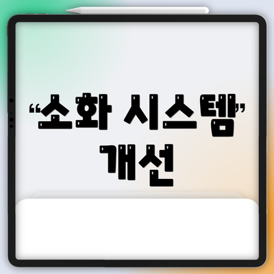 소화 시스템 개선