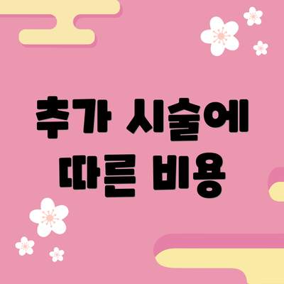 추가 시술에 따른 비용