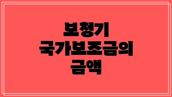 보청기 국가보조금의 금액