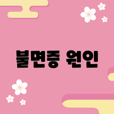 불면증 원인