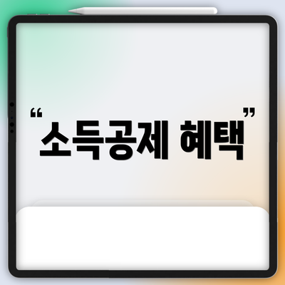 소득공제 혜택