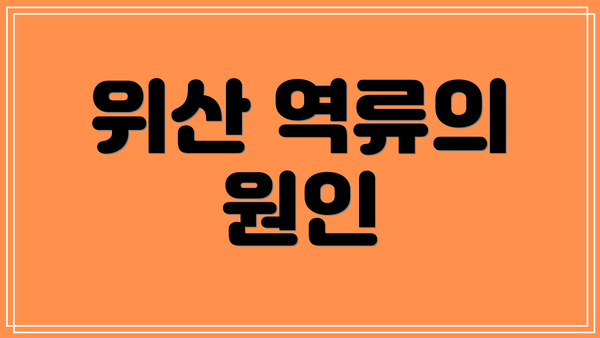 위산 역류의 원인