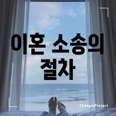 이혼 소송의 절차