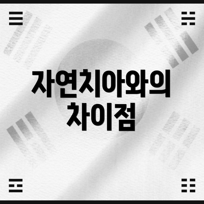 자연치아와의 차이점