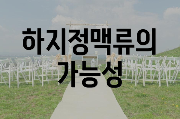 하지정맥류의 가능성