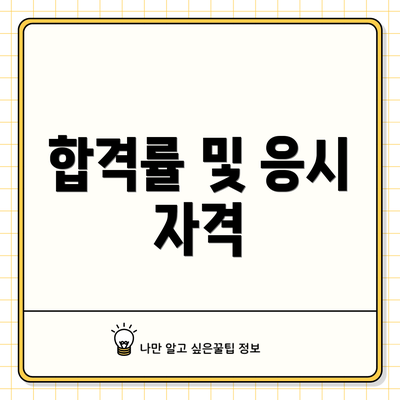 합격률 및 응시 자격