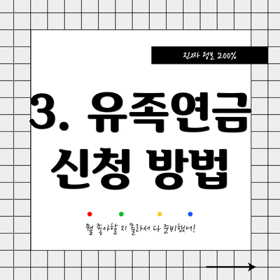 3. 유족연금 신청 방법