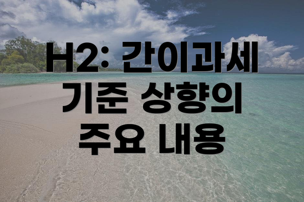 H2: 간이과세 기준 상향의 주요 내용