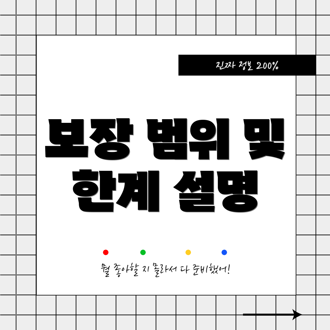 보장 범위 및 한계 설명