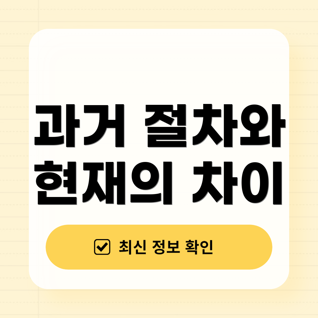 과거 절차와 현재의 차이