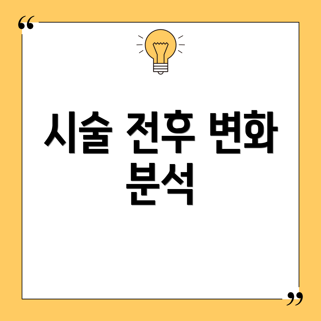 시술 전후 변화 분석