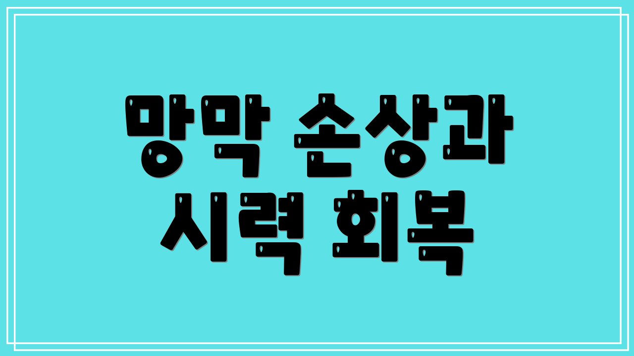 망막 손상과 시력 회복