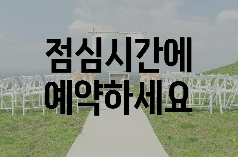 점심시간에 예약하세요
