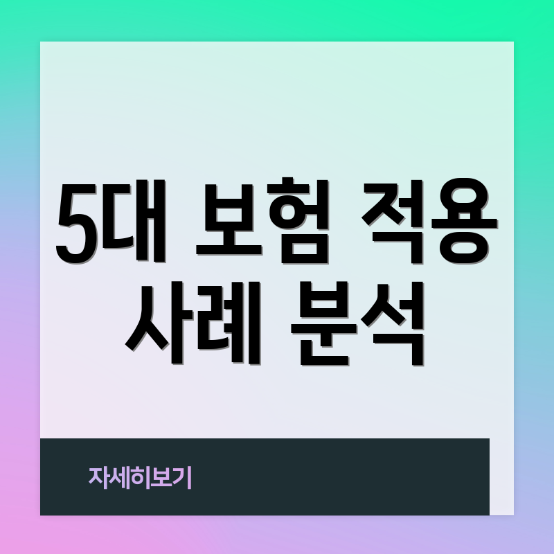 5대 보험 적용 사례 분석
