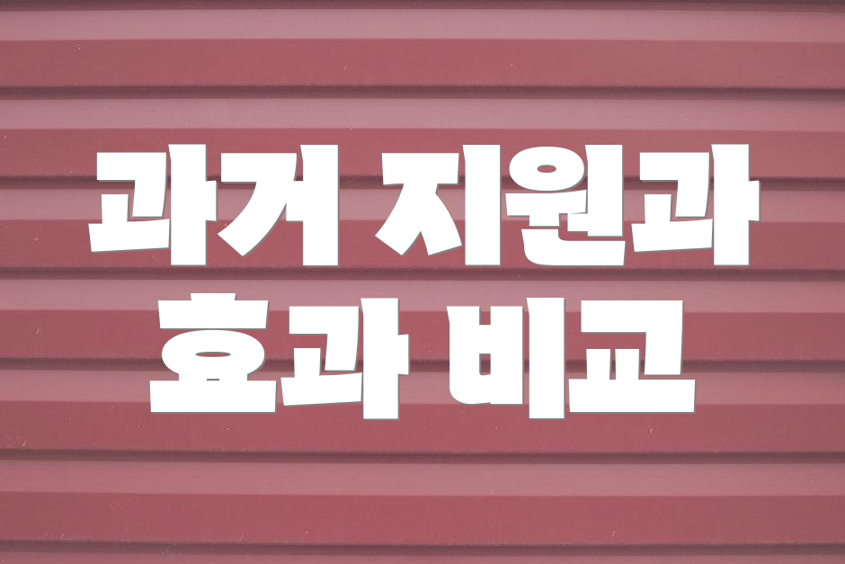 과거 지원과 효과 비교
