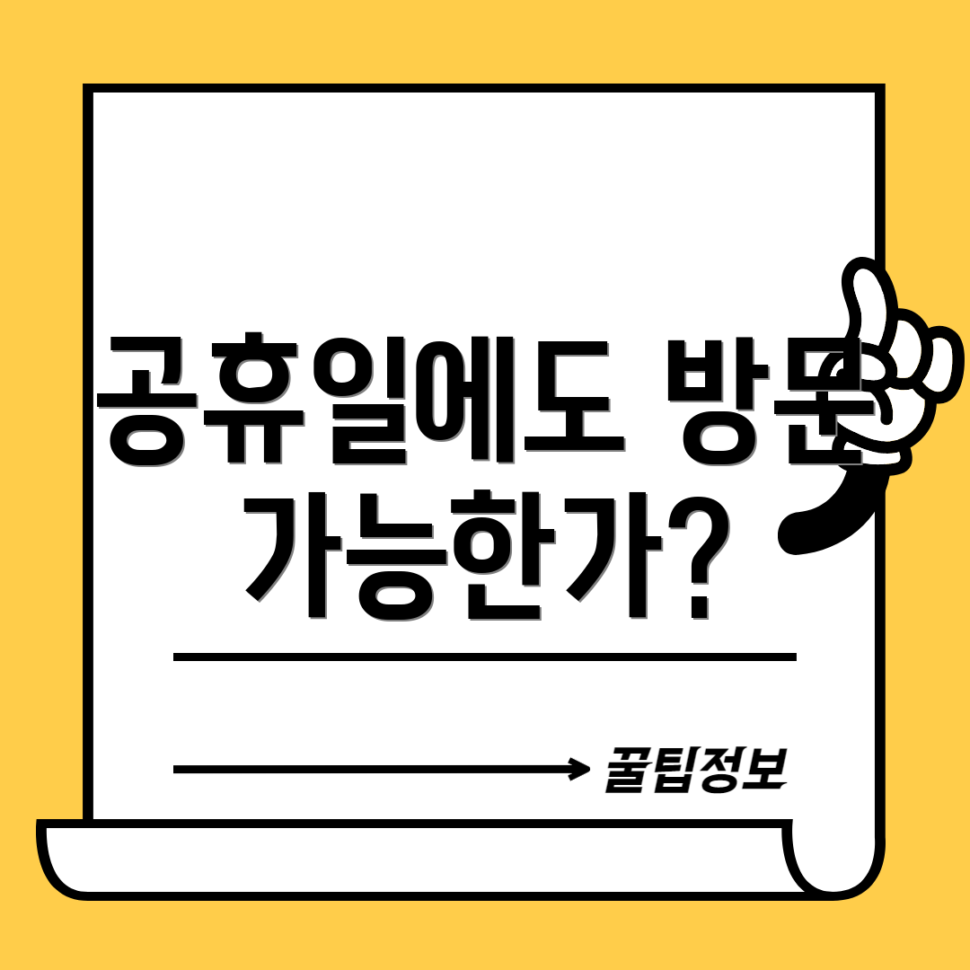 공휴일에도 방문 가능한가?
