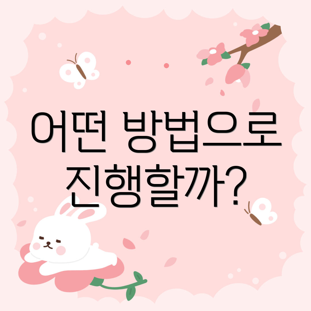 어떤 방법으로 진행할까?
