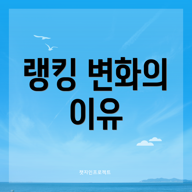 랭킹 변화의 이유