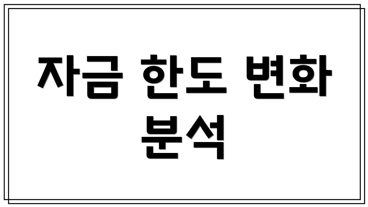 자금 한도 변화 분석