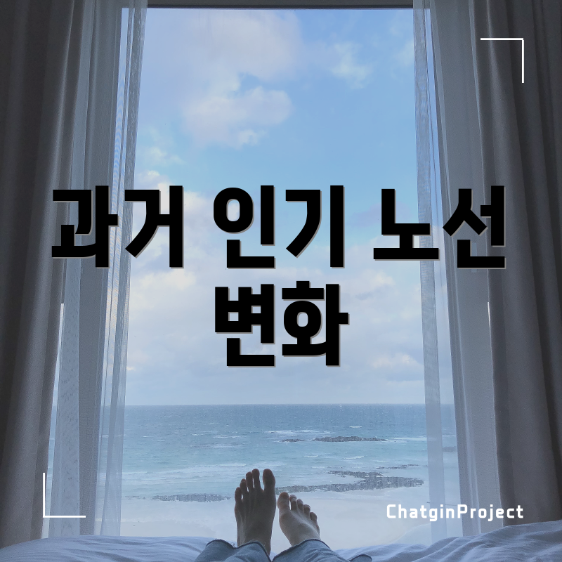 과거 인기 노선 변화