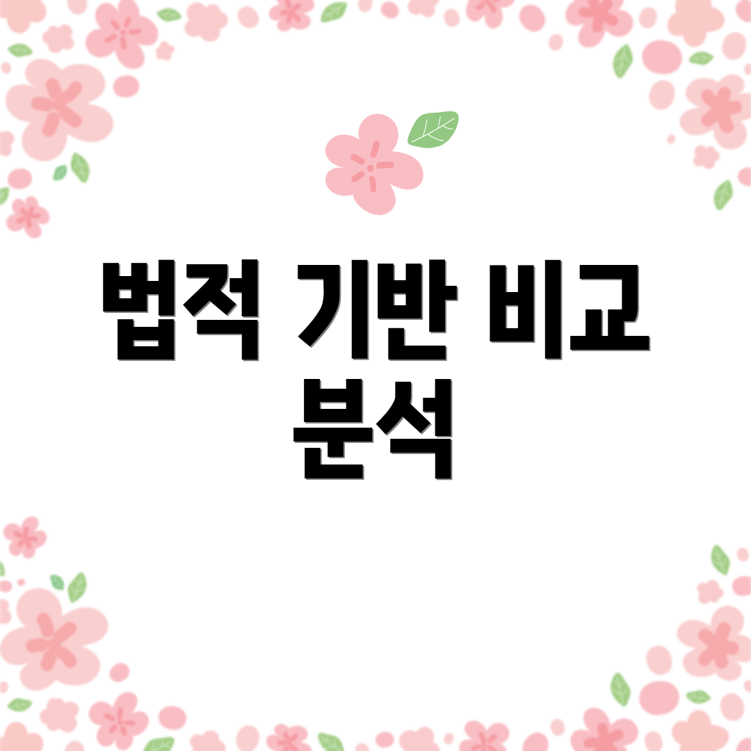 법적 기반 비교 분석
