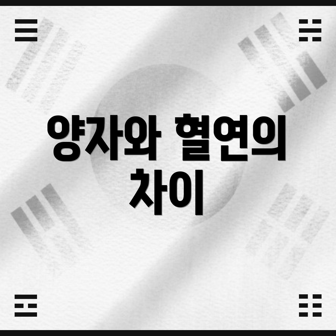 양자와 혈연의 차이