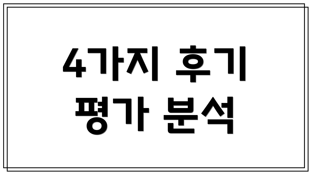 4가지 후기 평가 분석