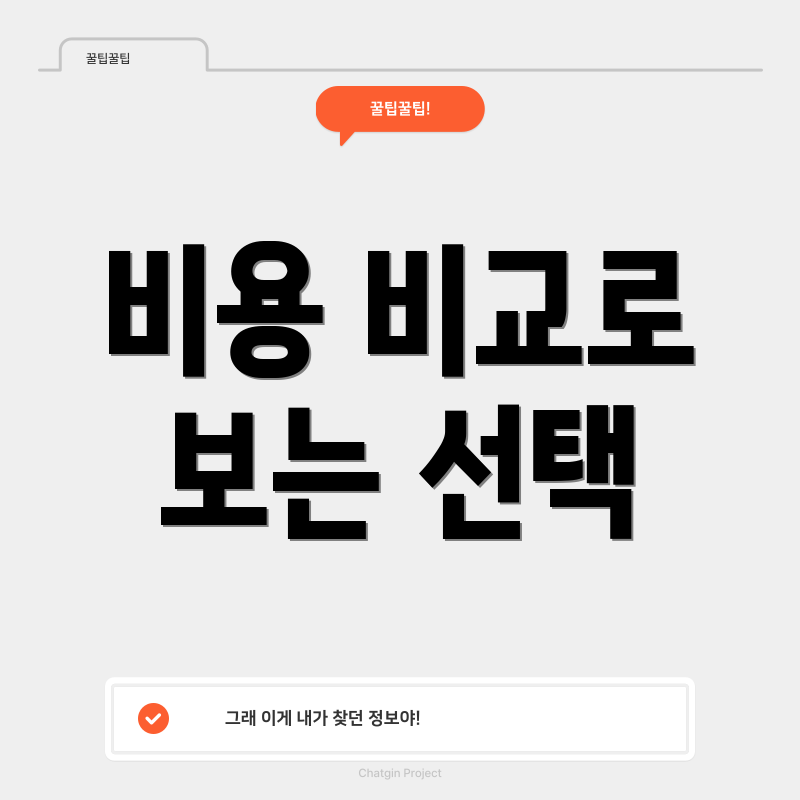 비용 비교로 보는 선택