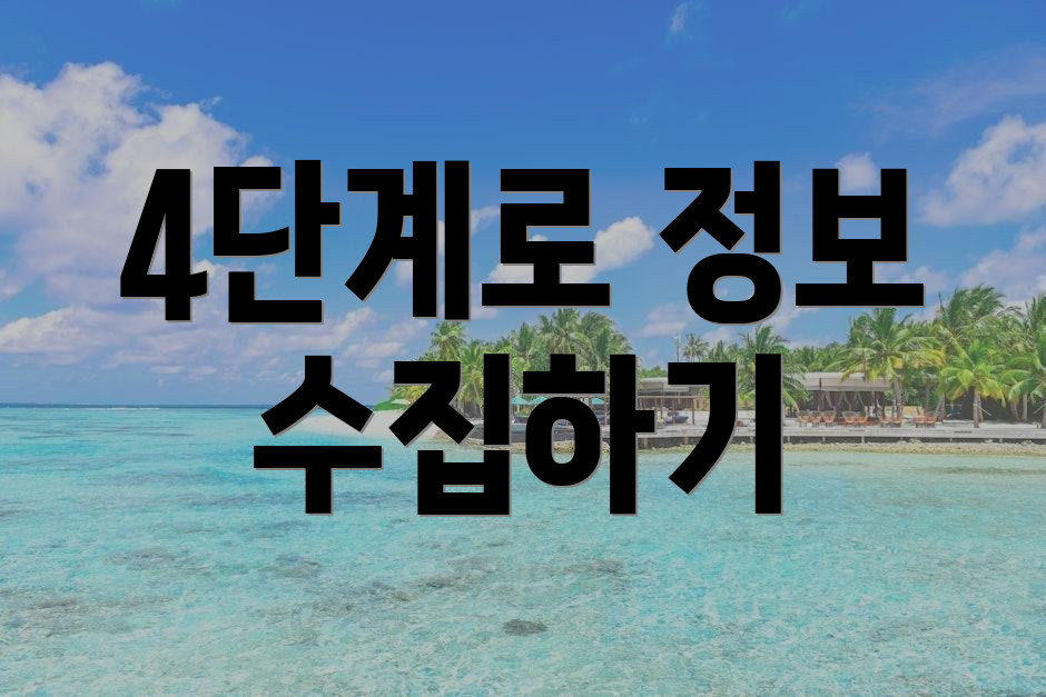 4단계로 정보 수집하기