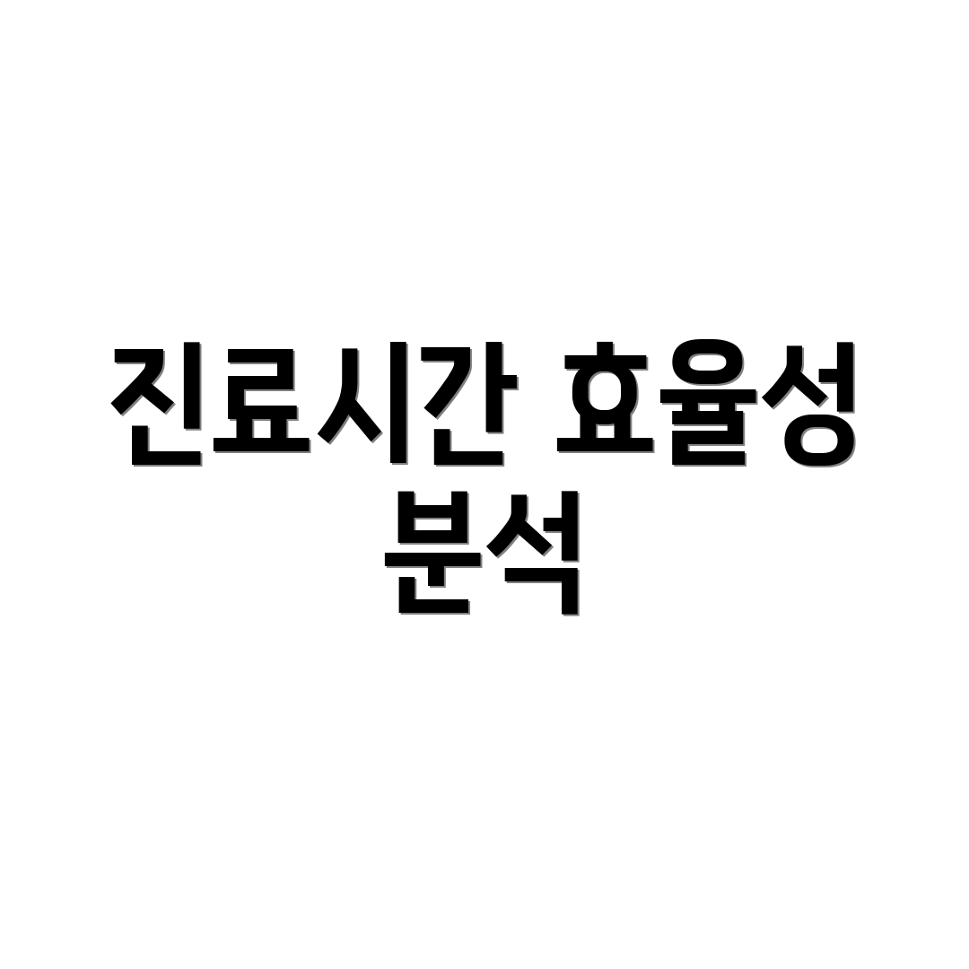 진료시간 효율성 분석