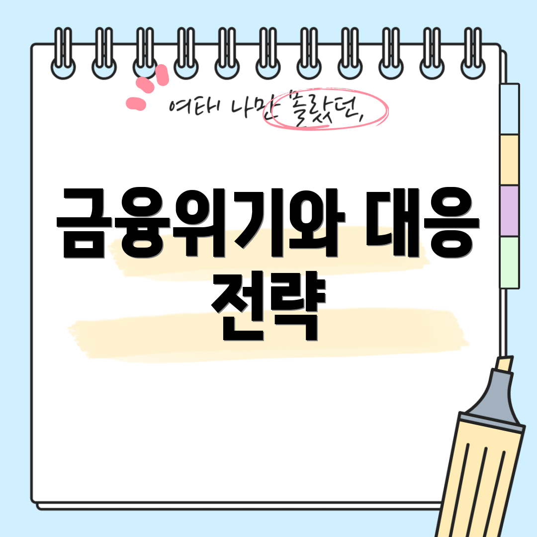 금융위기와 대응 전략