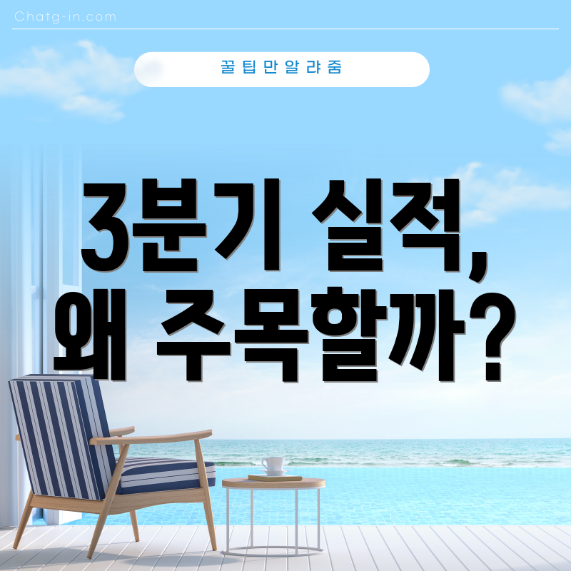 3분기 실적, 왜 주목할까?