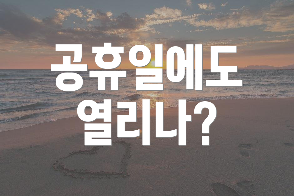공휴일에도 열리나?