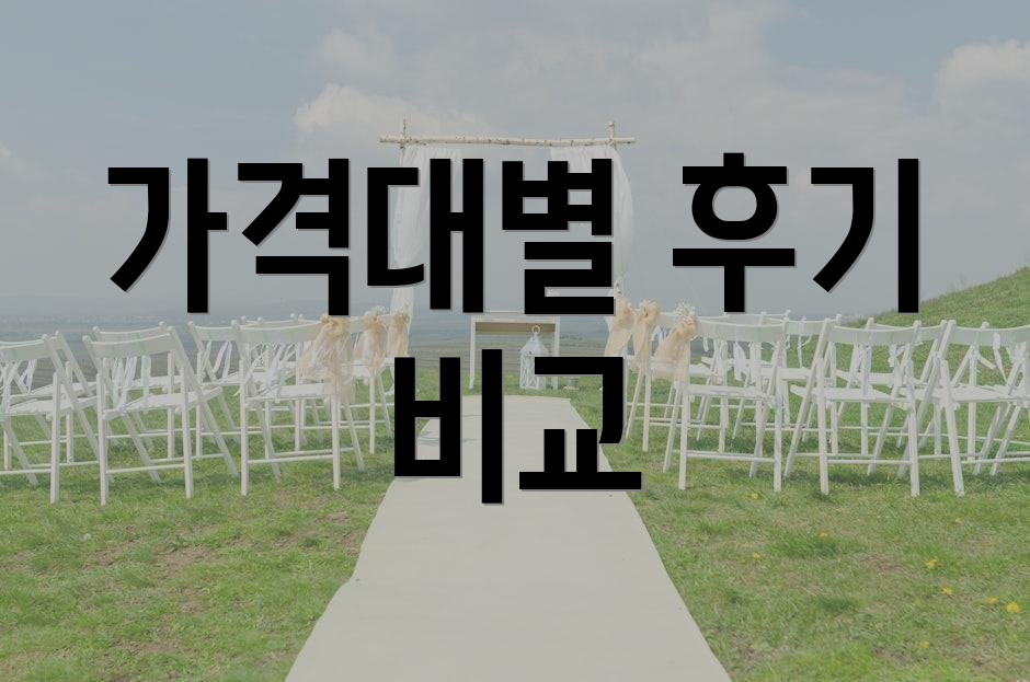 가격대별 후기 비교