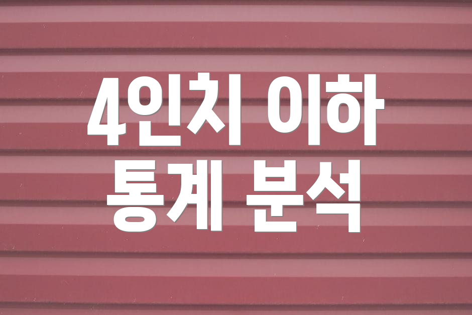 4인치 이하 통계 분석