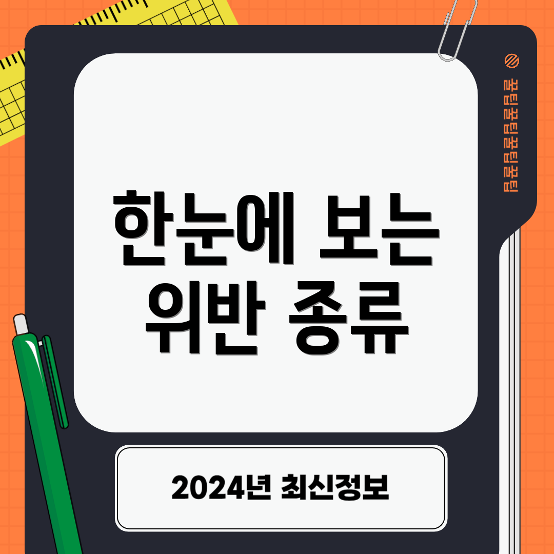 한눈에 보는 위반 종류