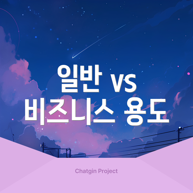 일반 vs 비즈니스 용도
