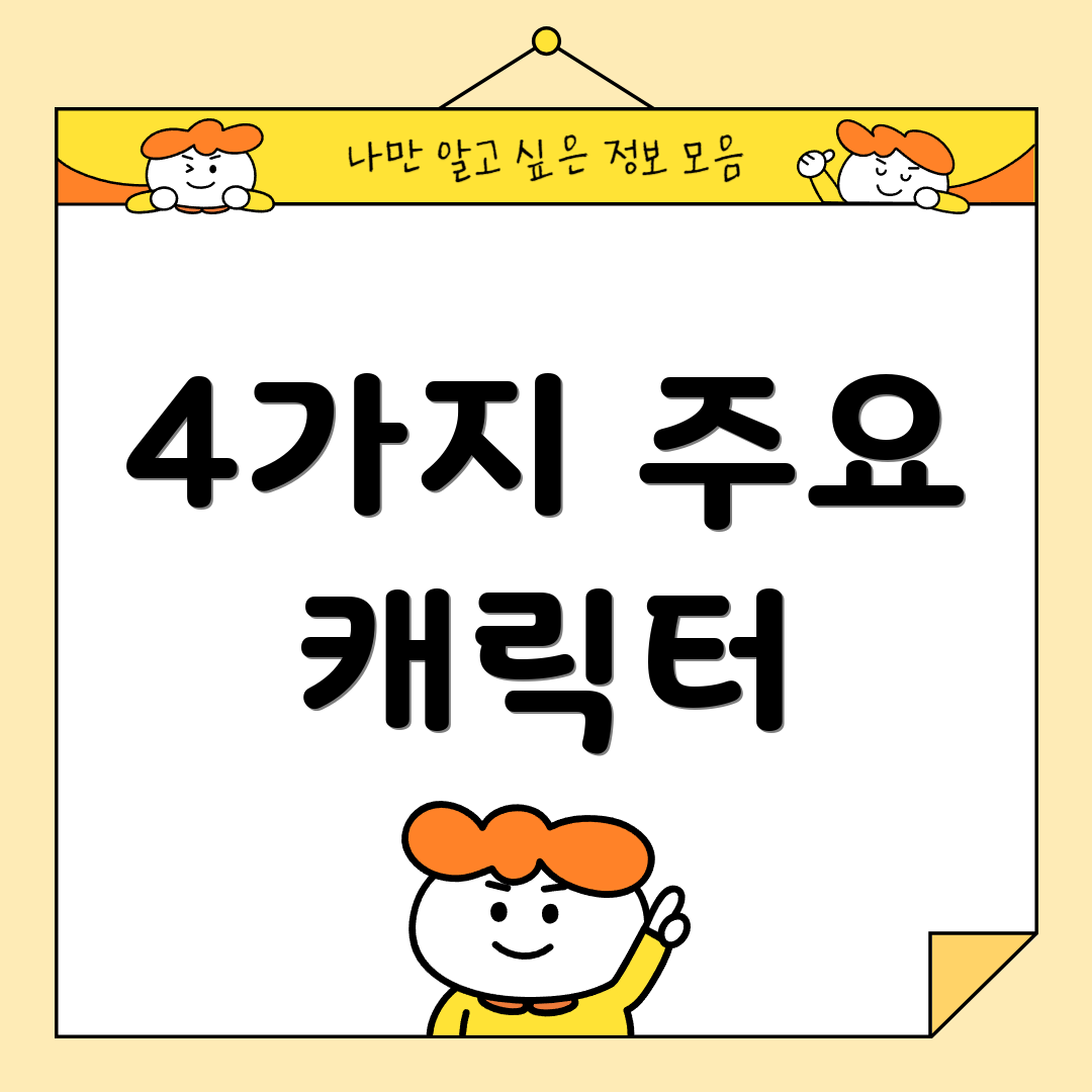 4가지 주요 캐릭터