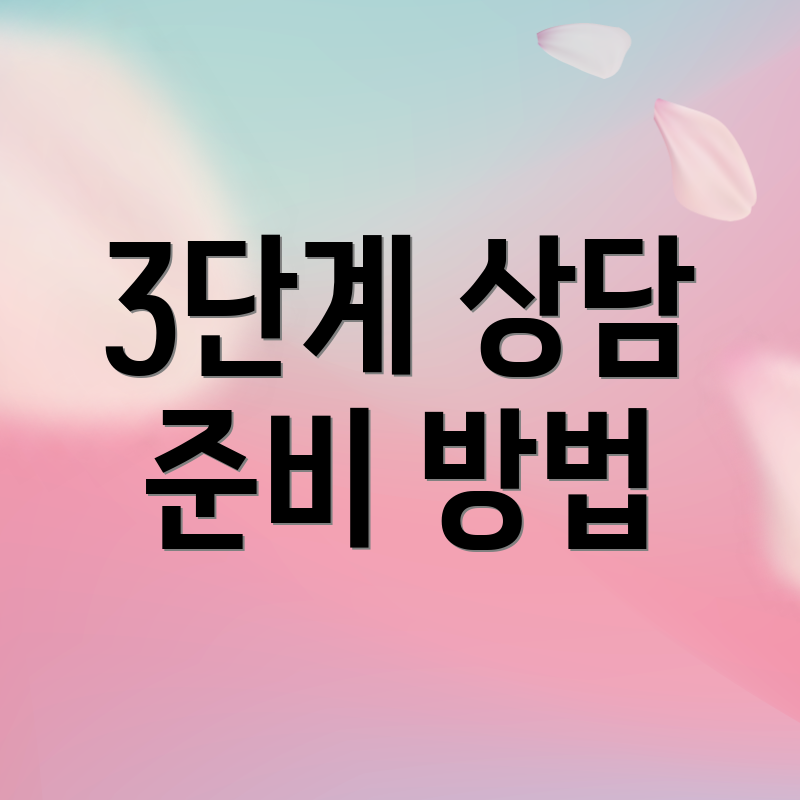3단계 상담 준비 방법