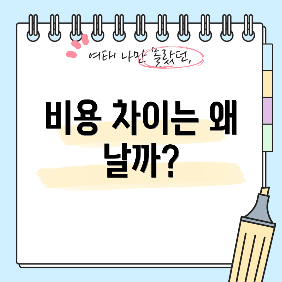 비용 차이는 왜 날까?