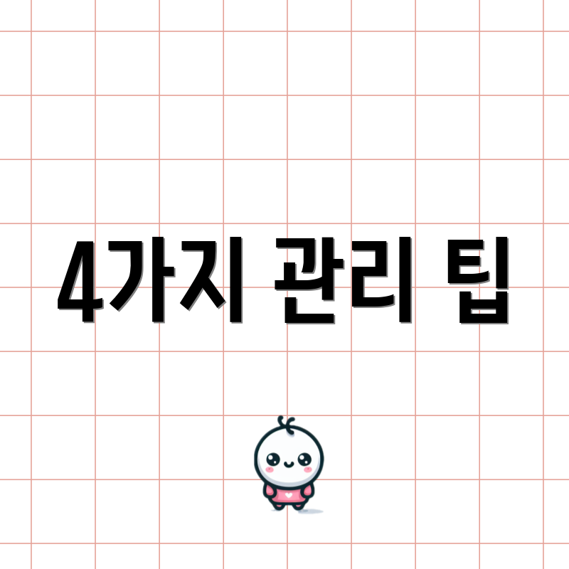 4가지 관리 팁