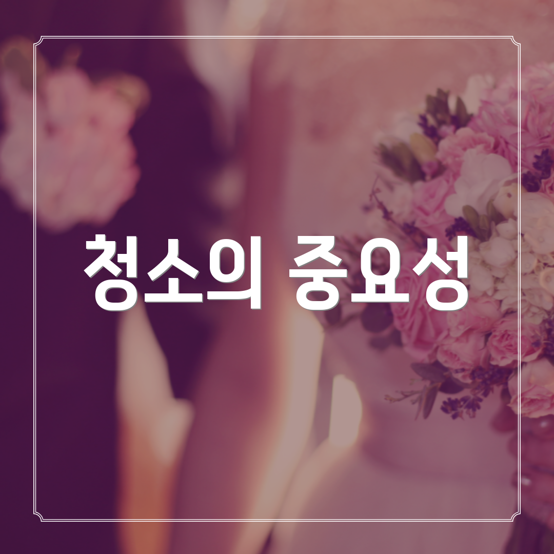 청소의 중요성
