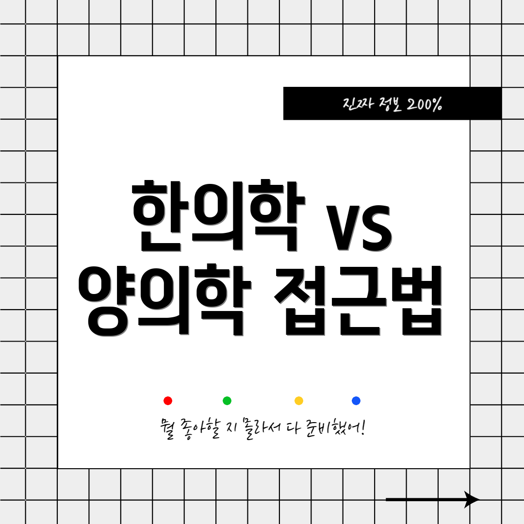 한의학 vs 양의학 접근법