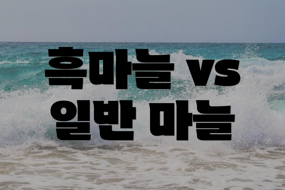 흑마늘 vs 일반 마늘