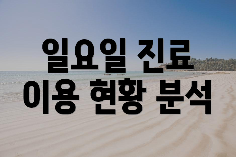 일요일 진료 이용 현황 분석