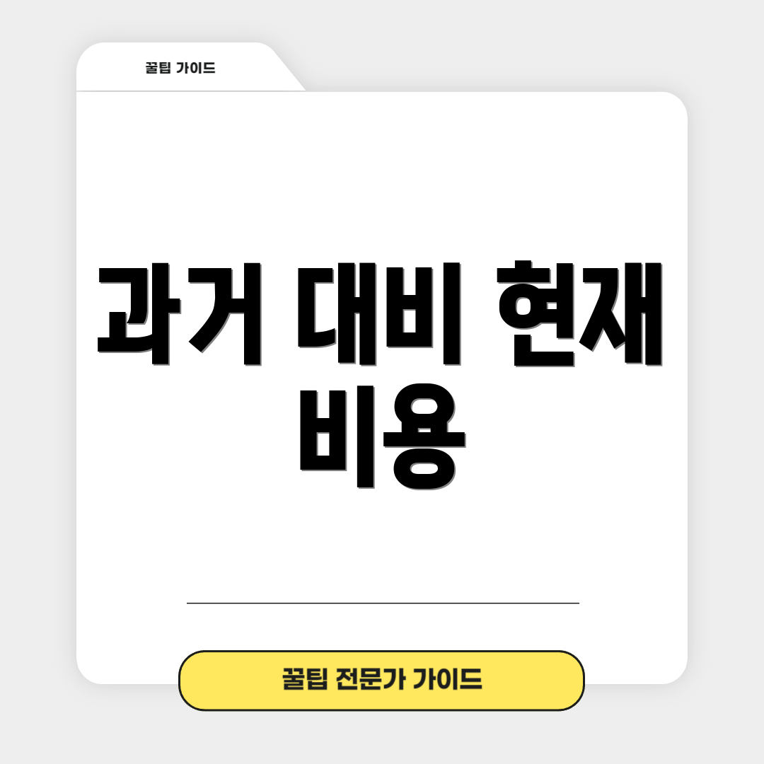 과거 대비 현재 비용