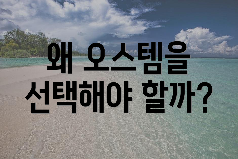 왜 오스템을 선택해야 할까?