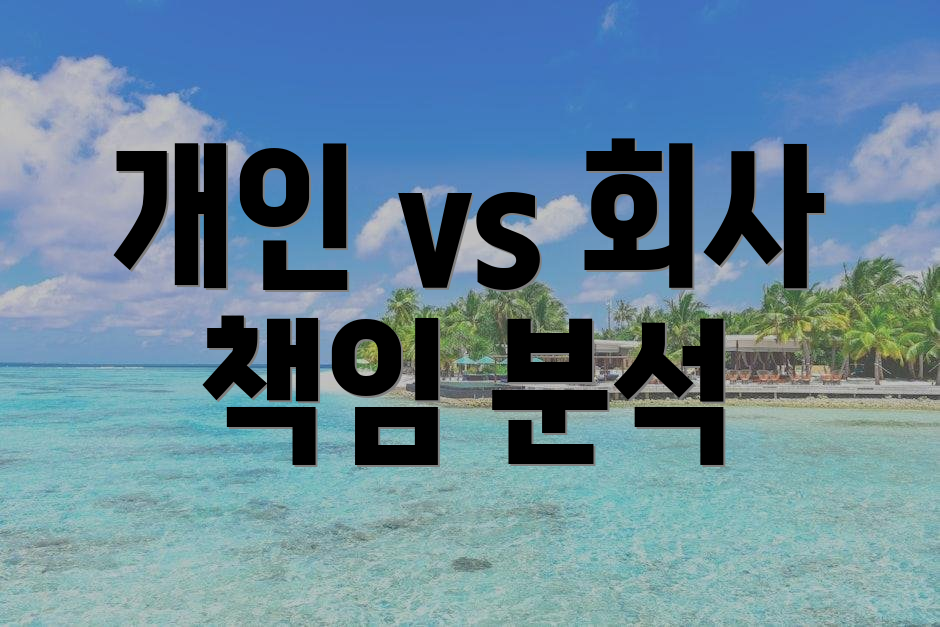 개인 vs 회사 책임 분석