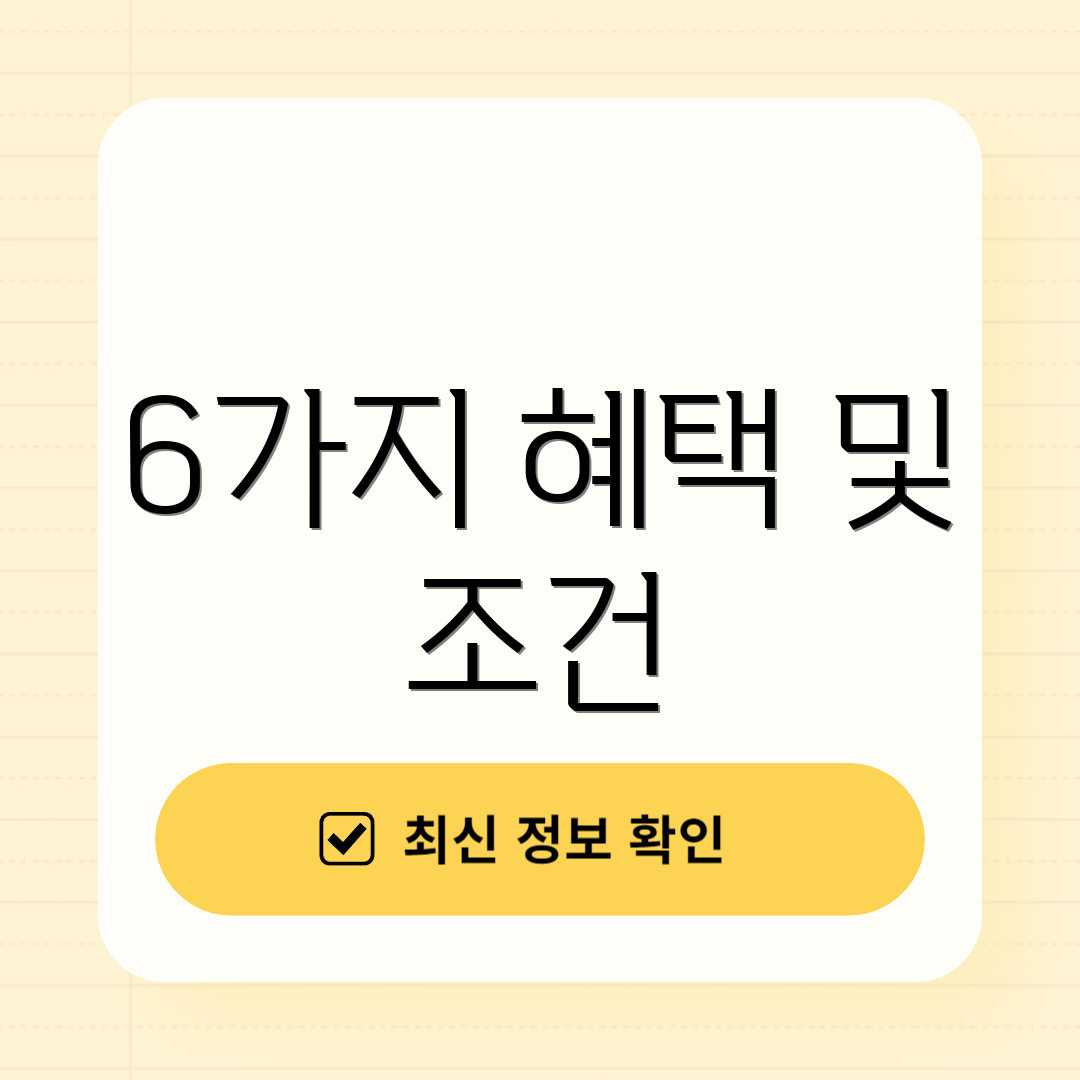 6가지 혜택 및 조건