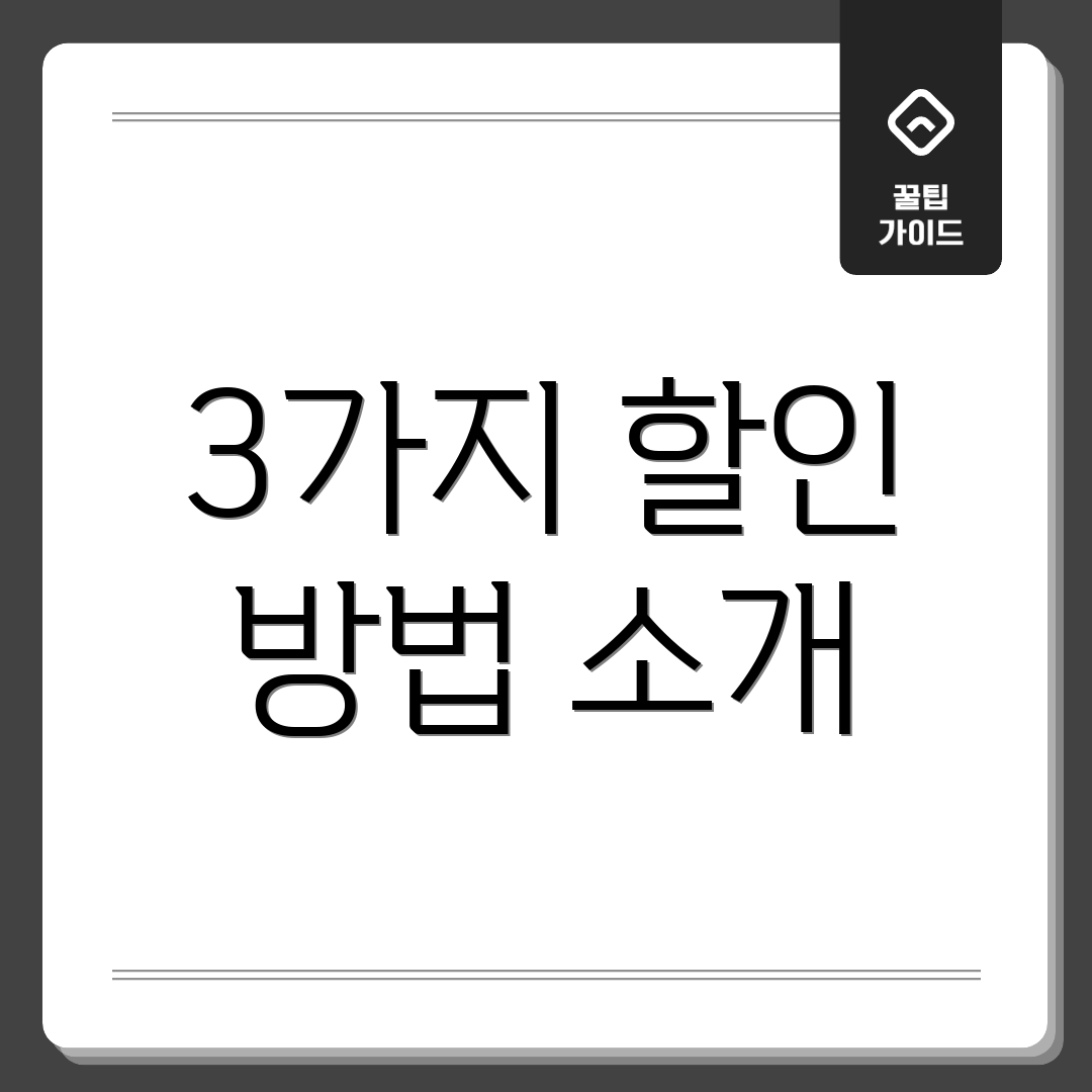 3가지 할인 방법 소개